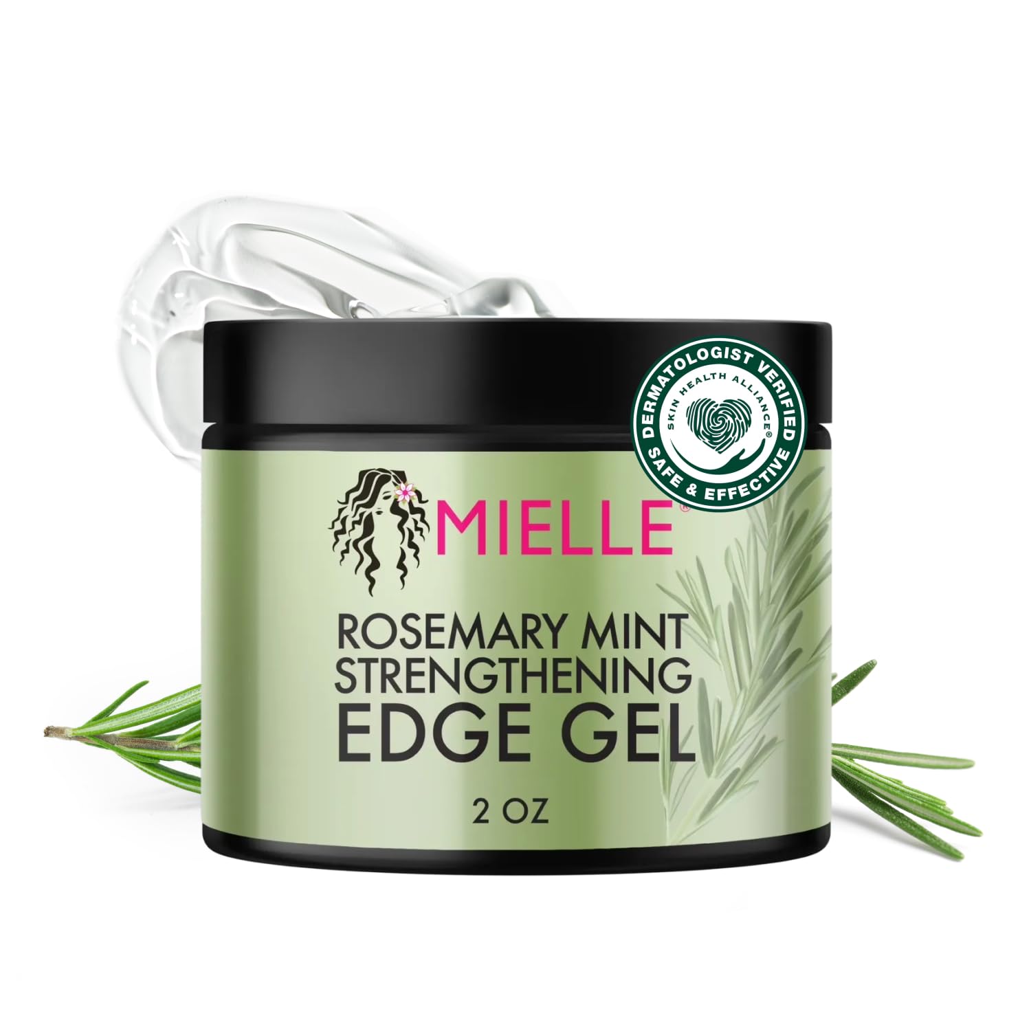 Gel de control de bordes Mielle Organics Rosemary y Menta para definición y brillo
