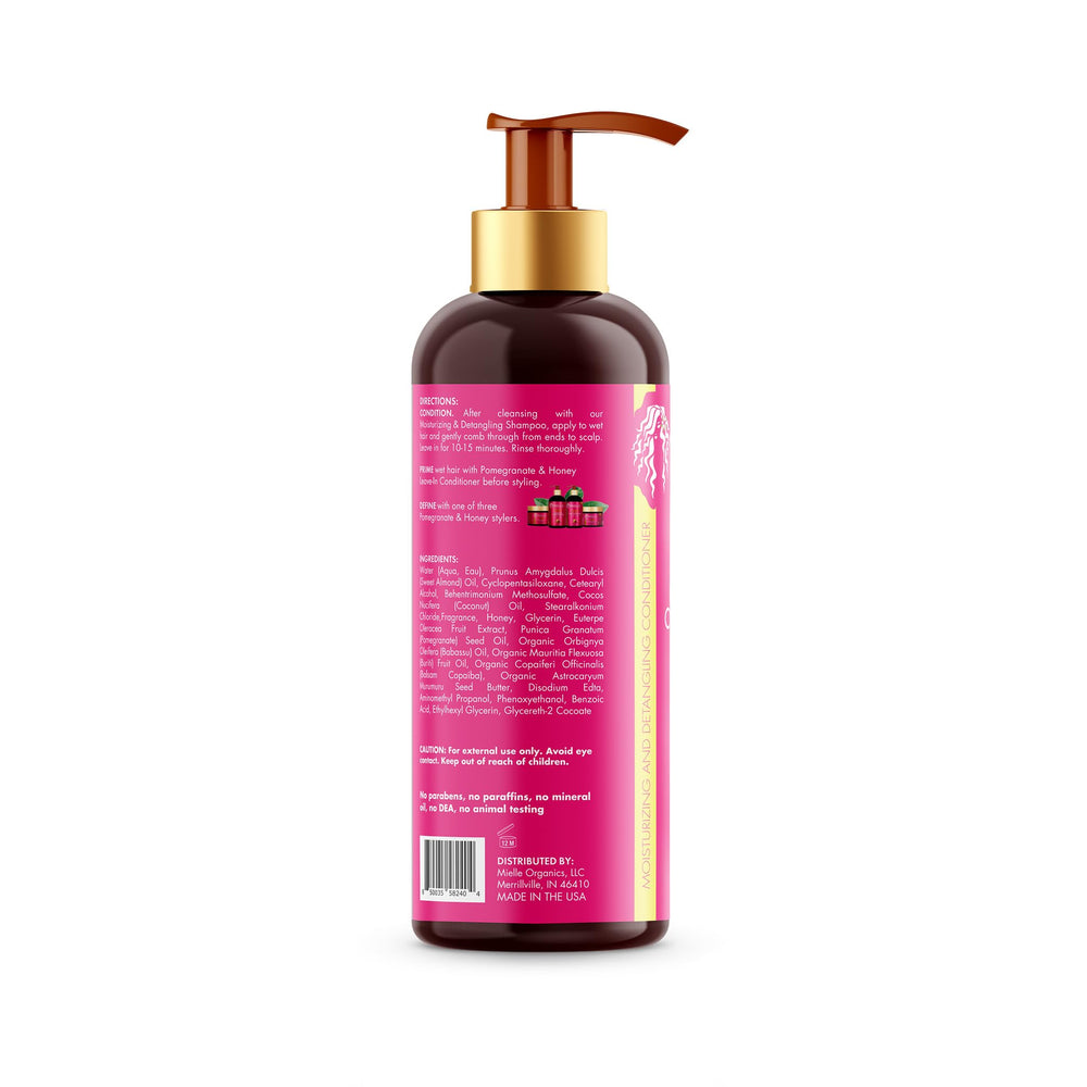 Hidratación profunda para cabellos gruesos con Mielle Organics Granada y Miel.