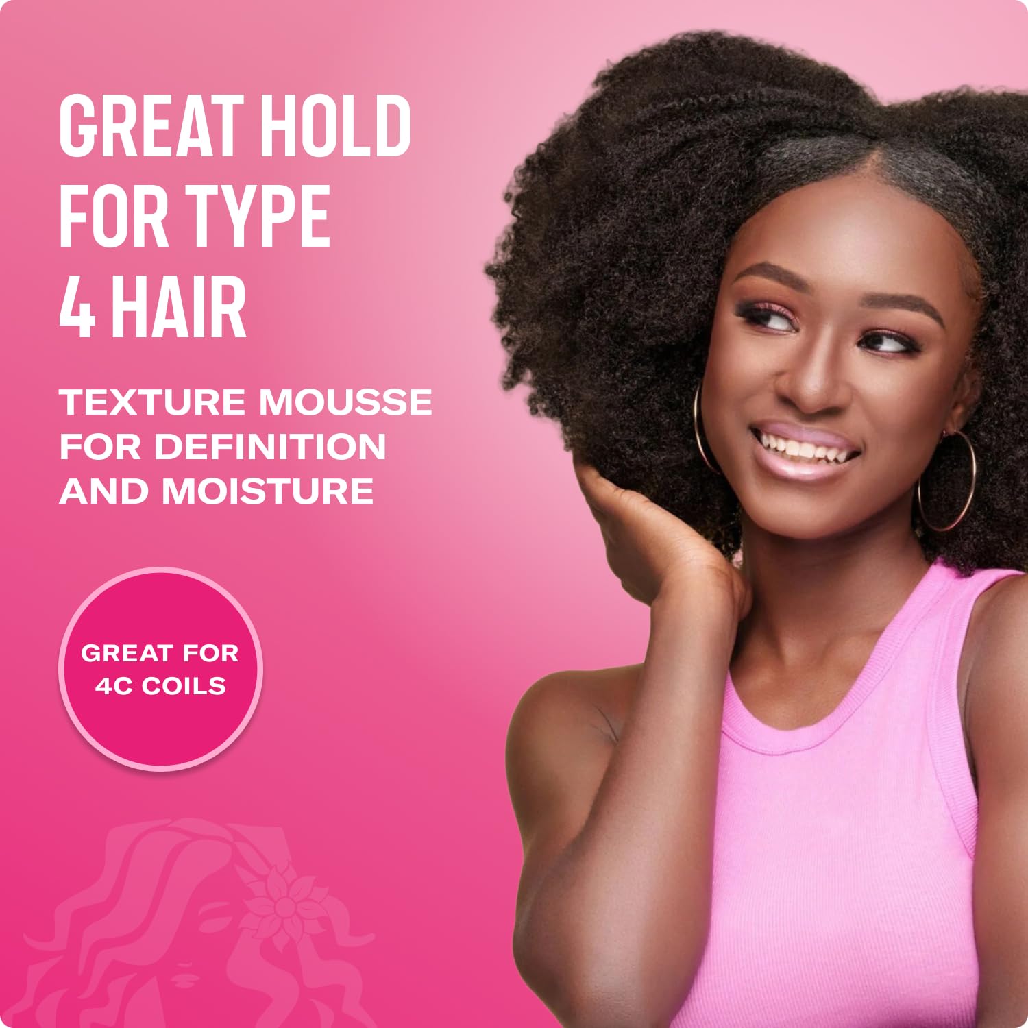 Mielle Organics granada y miel mousse: hidratacion suave para rizos definidos.