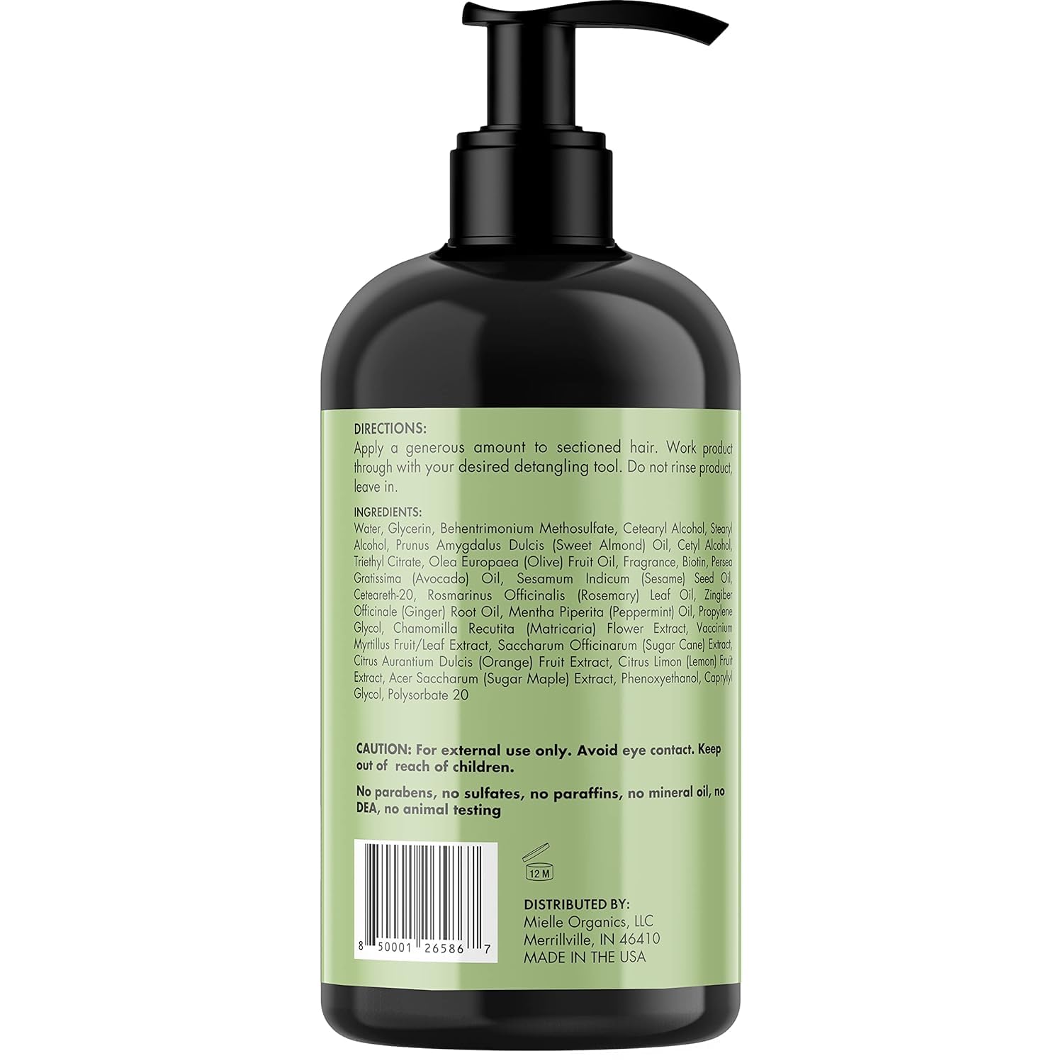 Textura ligera que no deja sensación grasa en el cabello con romero-menta.