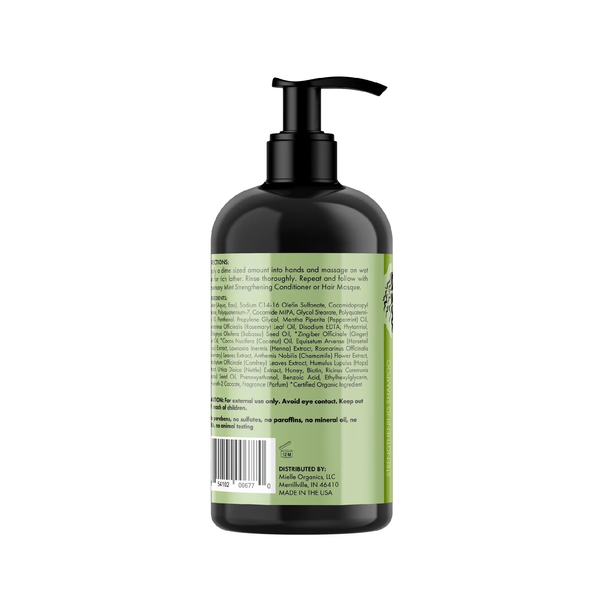 Textura suave del champú Rosemary Mint para un lavado cómodo