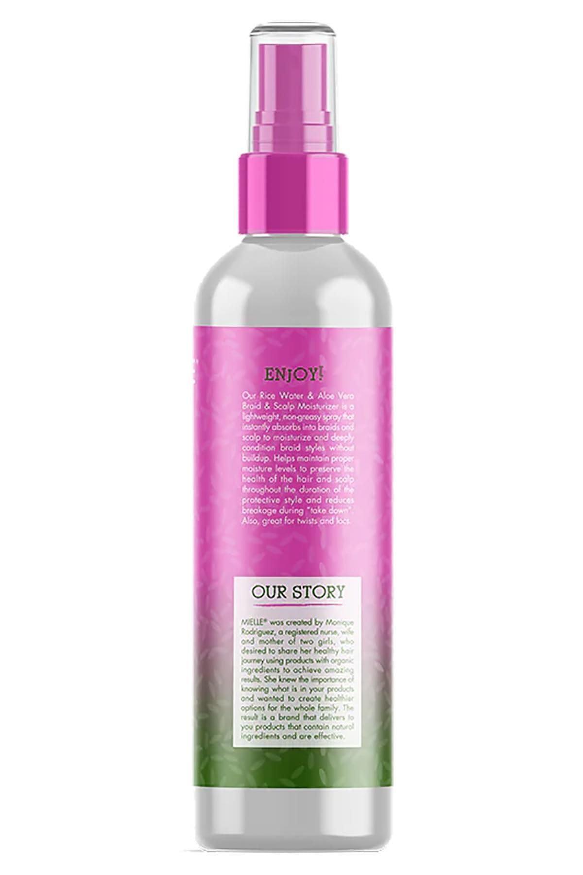 Textura cremosa de Mielle para hidratar trenzas y cabello con suavidad.
