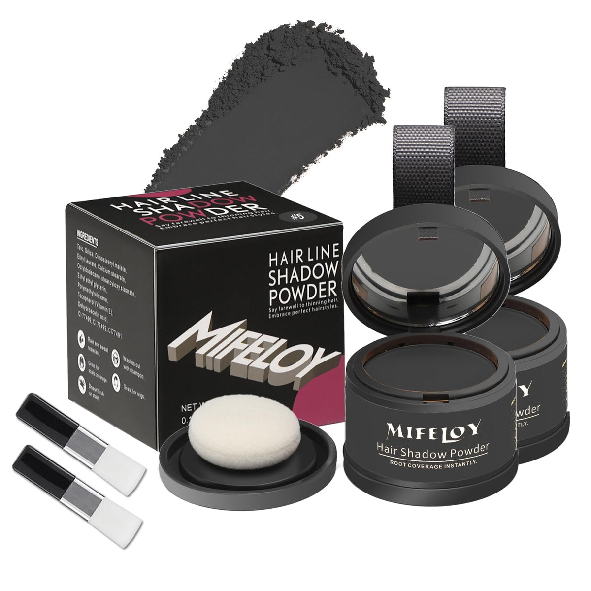 Polvo sombra para raíces de Mifeloy, retoque rápido y natural.