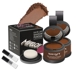 Mifeloy polvo cubridor de raíces marrón medio para un acabado natural y rápido.