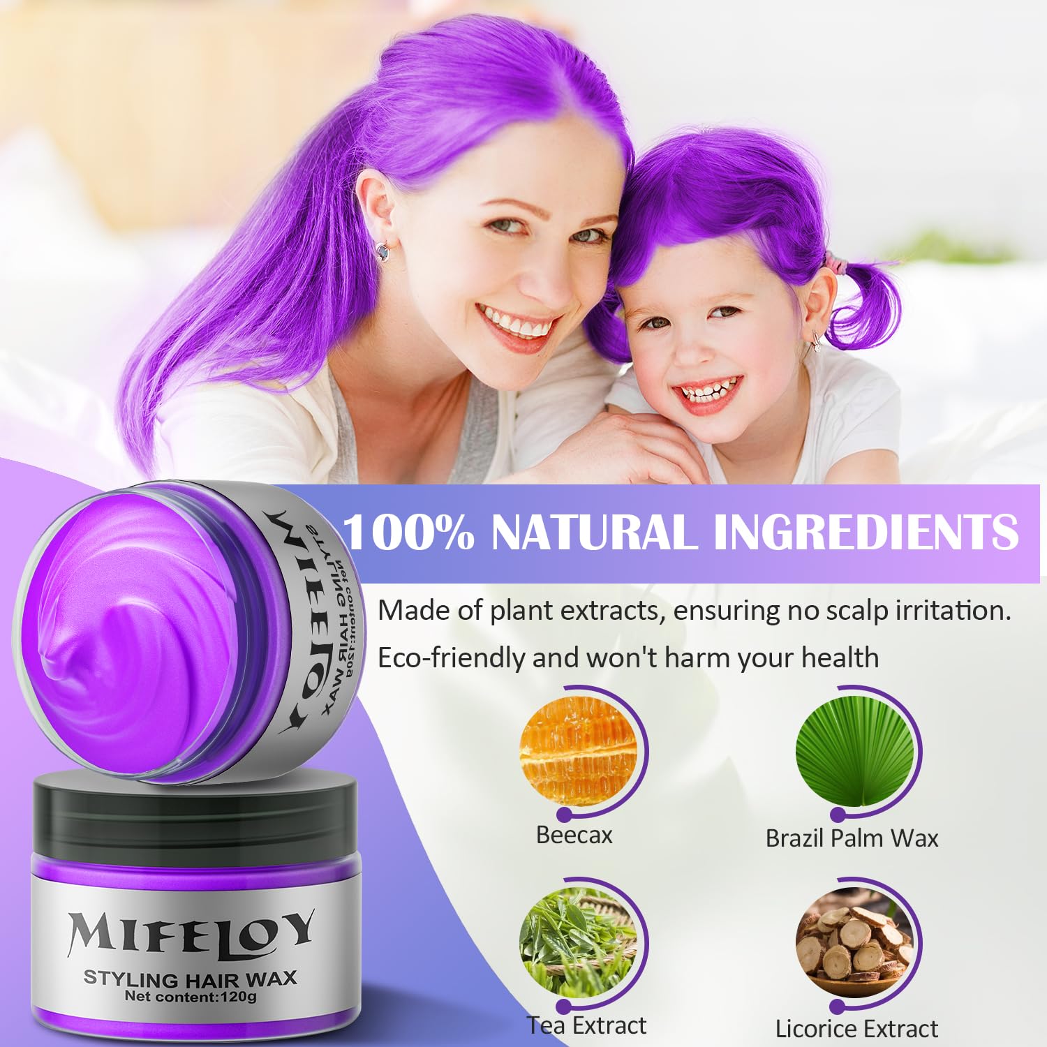 Mifeloy Cera Colorante Violeta: textura suave que facilita moldeado y definición.