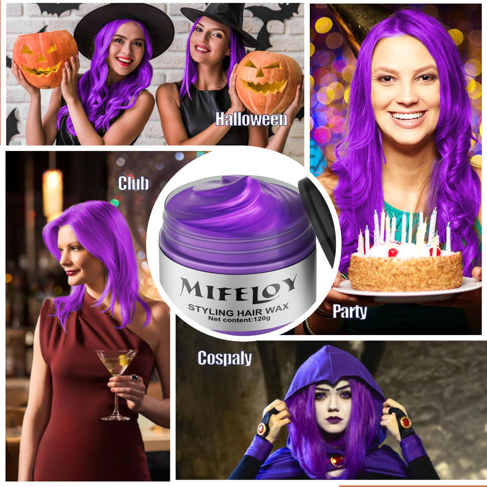 Mifeloy Cera Violeta: uso temporal para festividades, fácil de quitar.