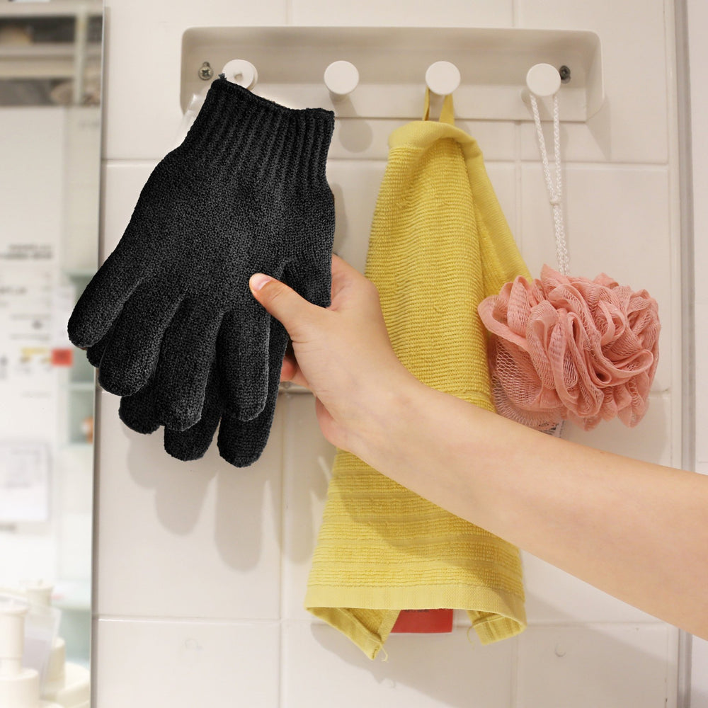 MIG4U guante exfoliante para ducha, dos niveles de exfoliación para piel sensible.