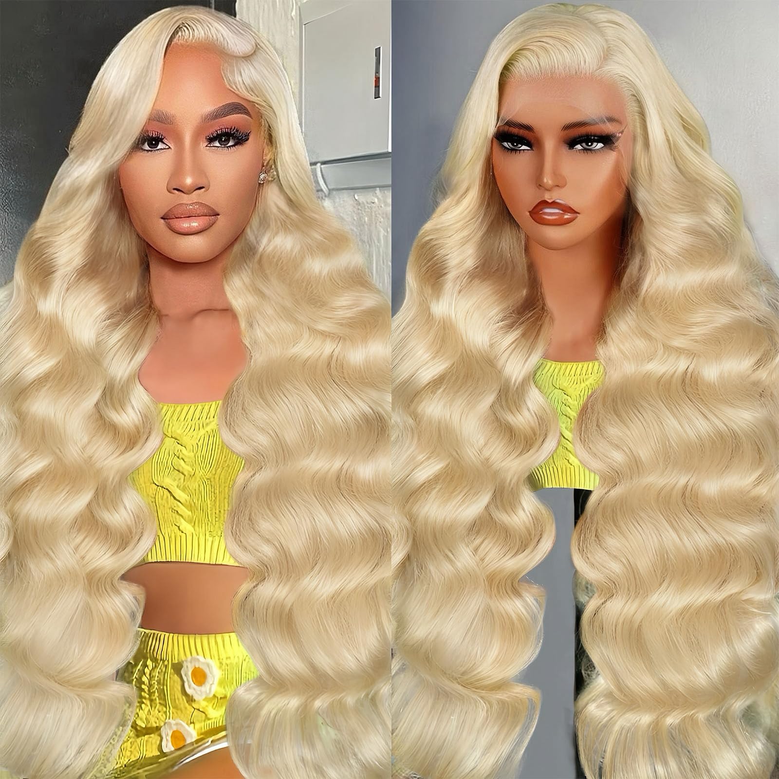 MIGURA peluca 613 con encaje frontal 13x6 rubia para un look natural y cómodo