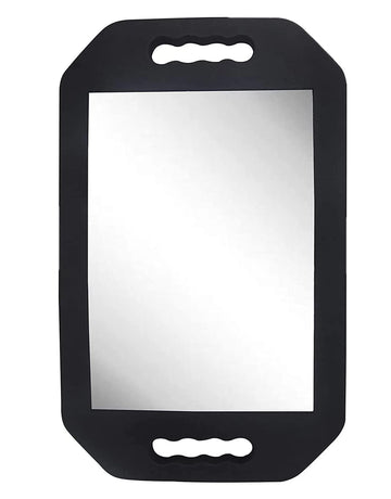 MIHAGUTY Espejo de mano con doble mango rectangular para uso profesional cómodo