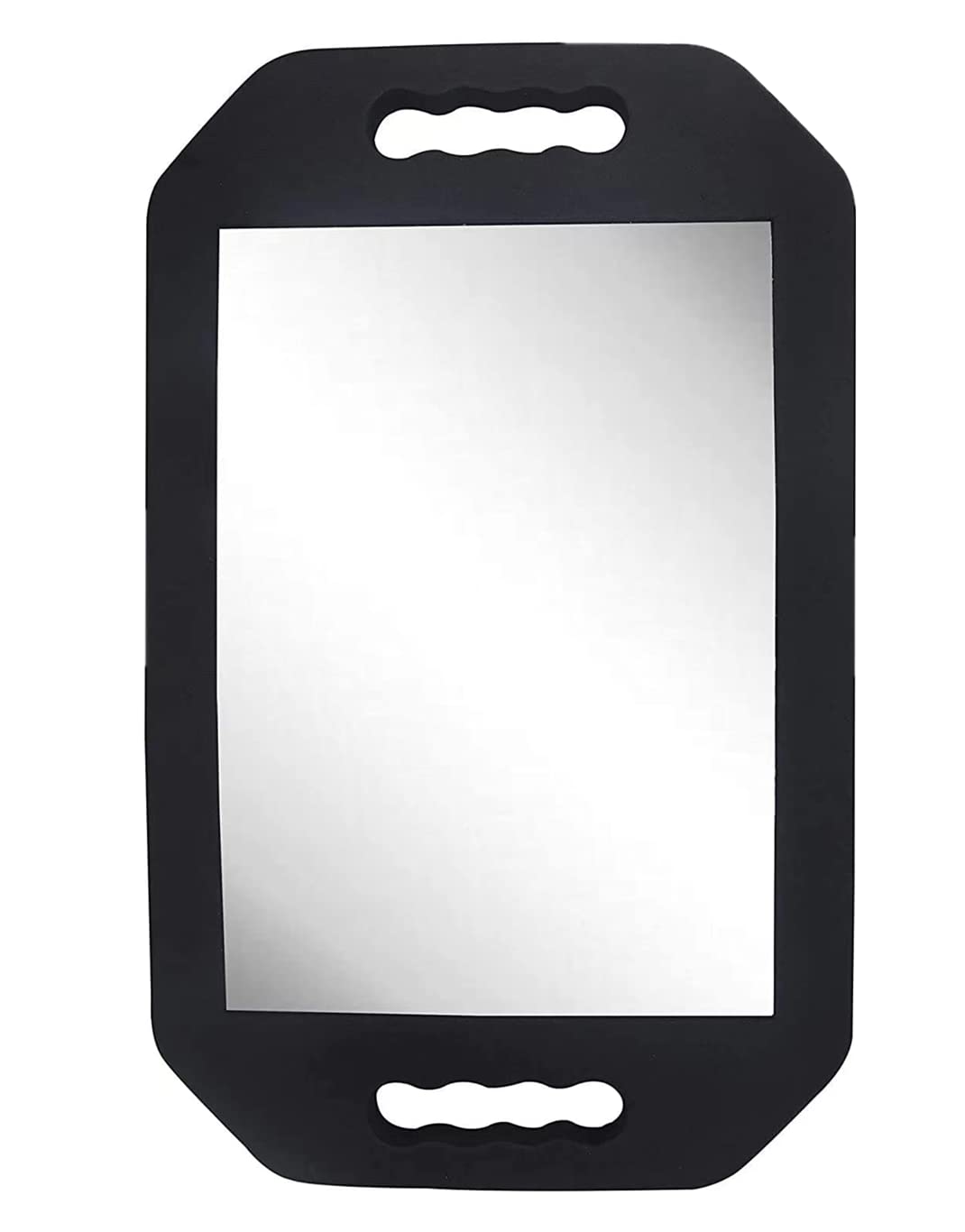 MIHAGUTY Espejo de mano con doble mango rectangular para uso profesional cómodo