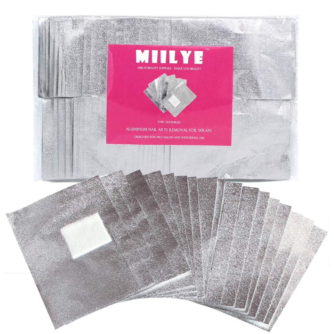 MIILYE envolturas-remover-esmalte con almohadilla integrada protege la piel durante la retirada.