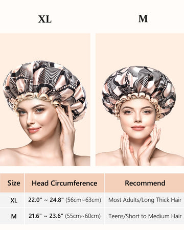 Mikimini capa ducha talla M–XL con ajuste elástico cómodo para todo cabello.