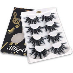 Pestañas MIKIWI 25mm volumen esponjoso para un look suave y completo.