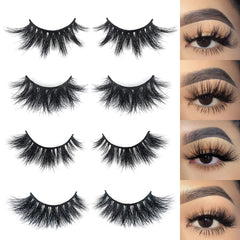 Pestañas Mikiwi 3D Mink, estilo dramático: realzan la mirada con volumen intenso.