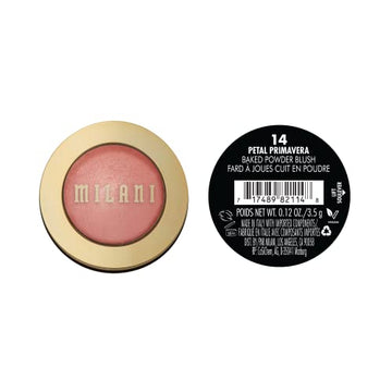 Milani Baked Blush acabado mate, rubor firme para un look definido.