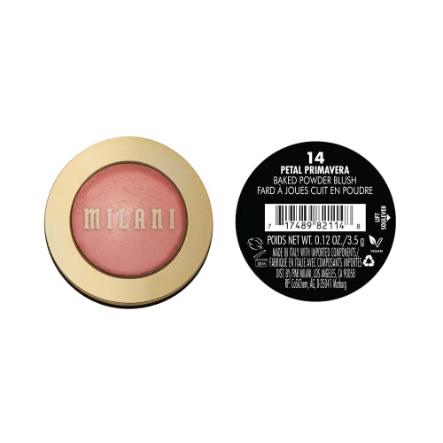 Milani Baked Blush acabado mate, rubor firme para un look definido.