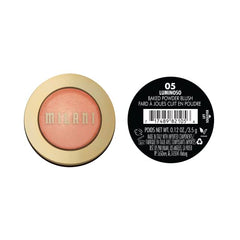 Milani rubor horneado aplicación fácil para un aspecto rápido y natural.