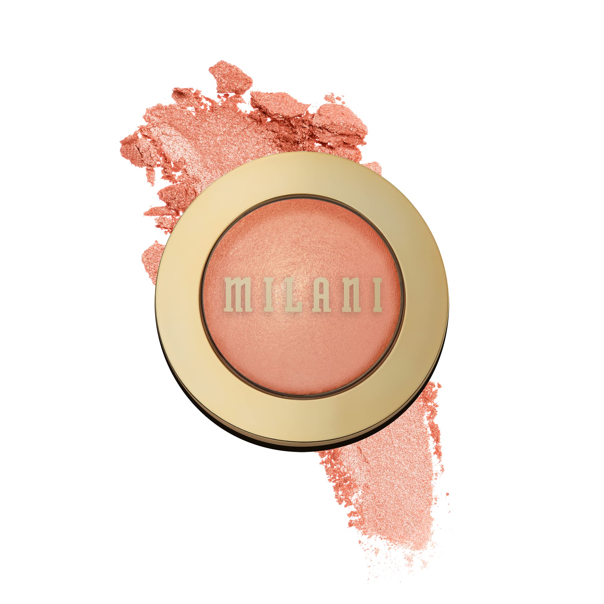 Milani rubor horneado tono luminoso italiano, realce suave y color duradero.