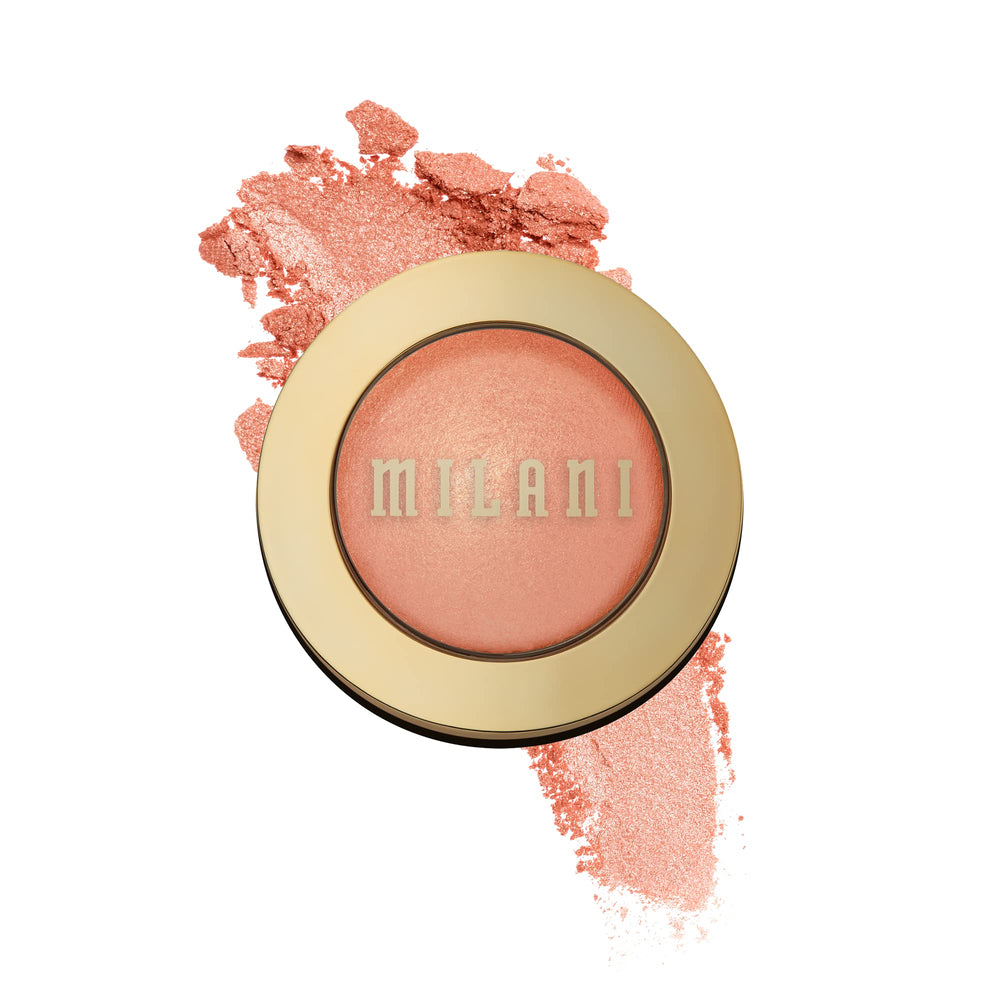 Milani rubor horneado tono luminoso italiano, realce suave y color duradero.