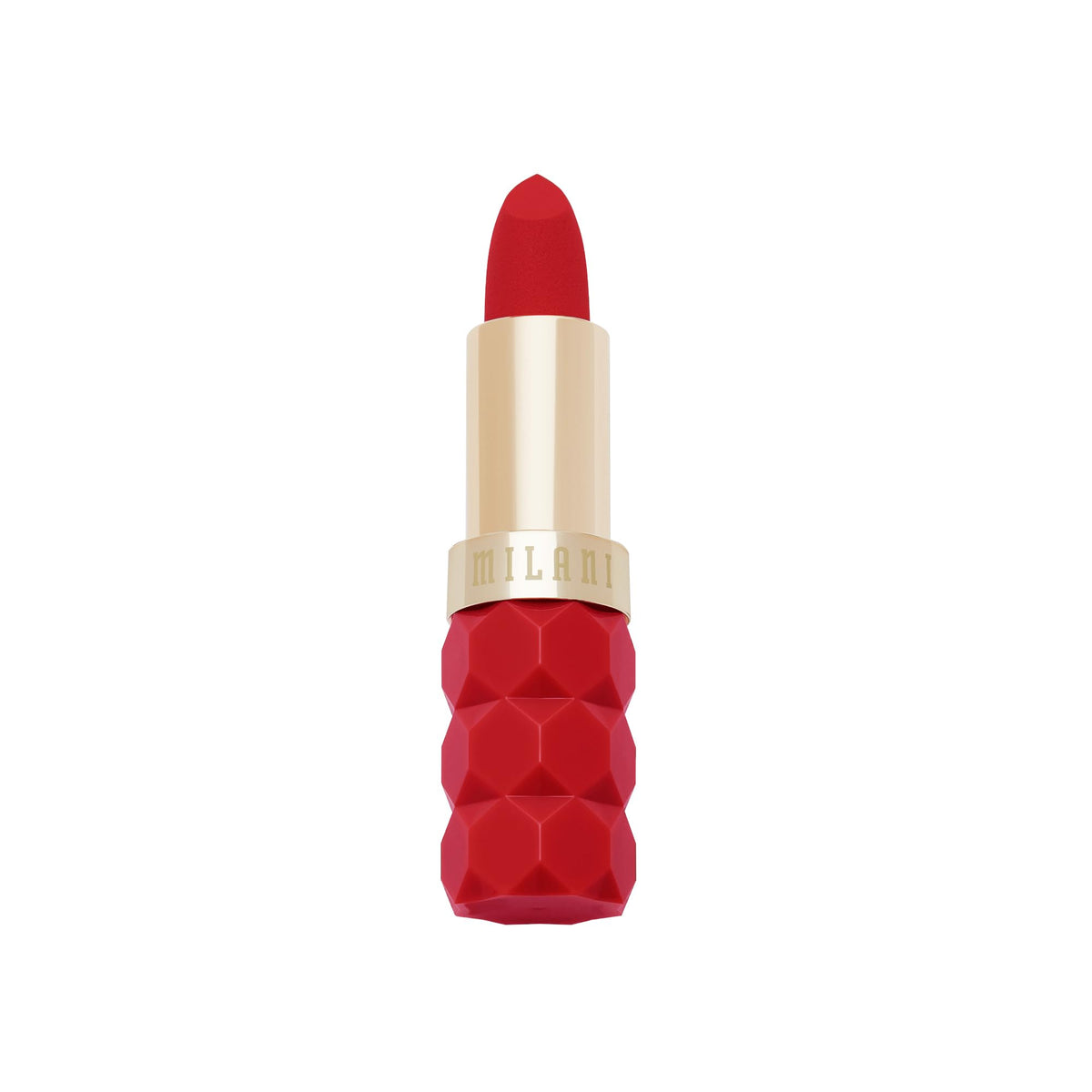 Milani Color Fetish Barra de Labios Mate Bandera Roja, aplicación suave para un resultado rápido