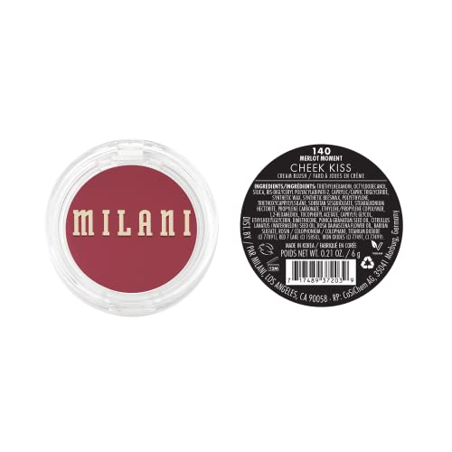 Milani Beso de Mejilla Merlot Momento, aplicador suave para difuminar y acabado natural