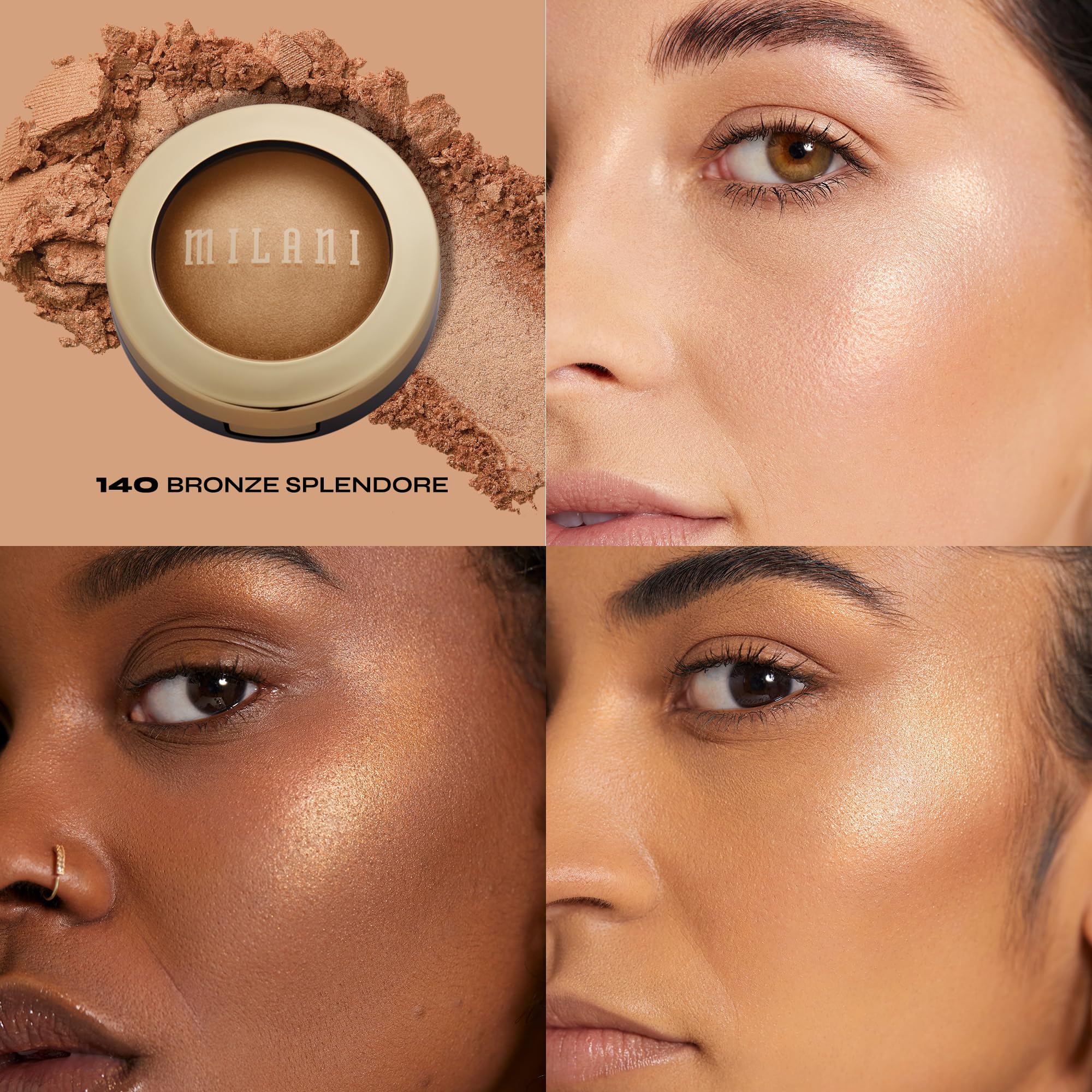 Milani Bronce Splendore textura velvet sedosa para aplicación suave