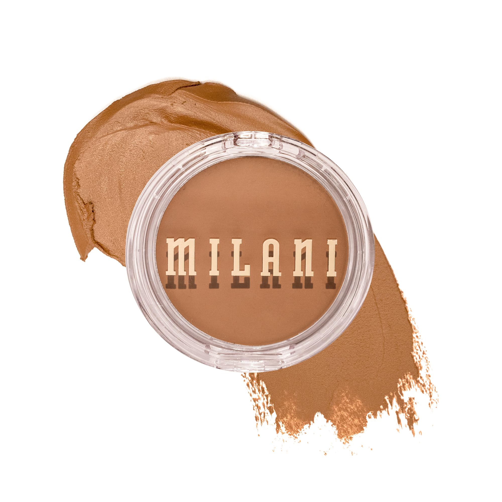 Milani Cheek Kiss crema bronceador Spilling Tea, aplicación con dedos para brillo suave.