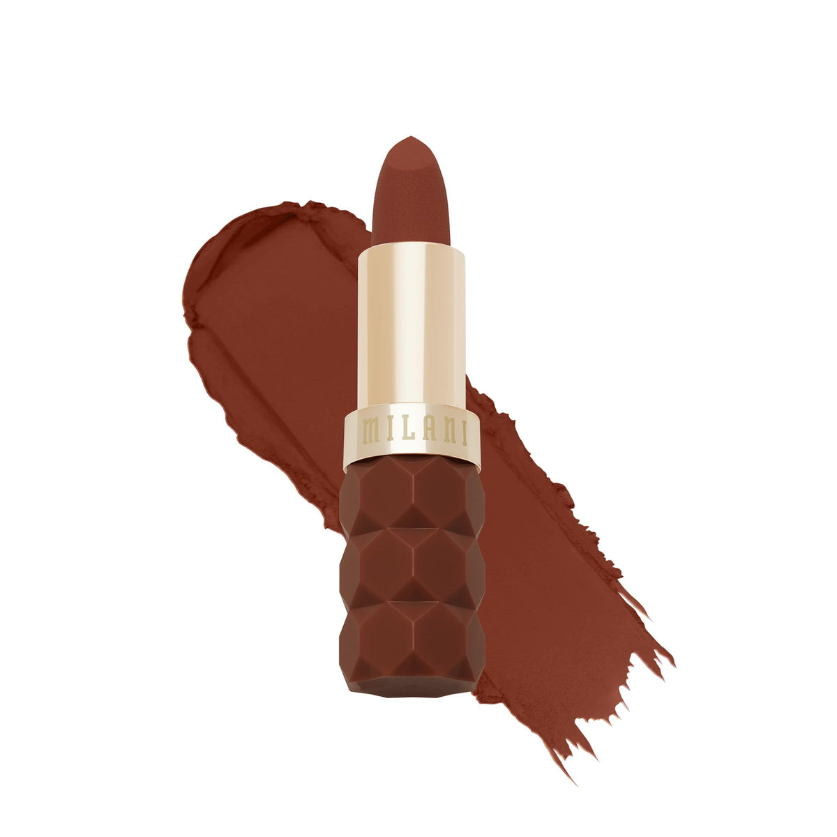 Milani Color Fetish Matte Desire en aplicación labial, color intenso y mate suave.
