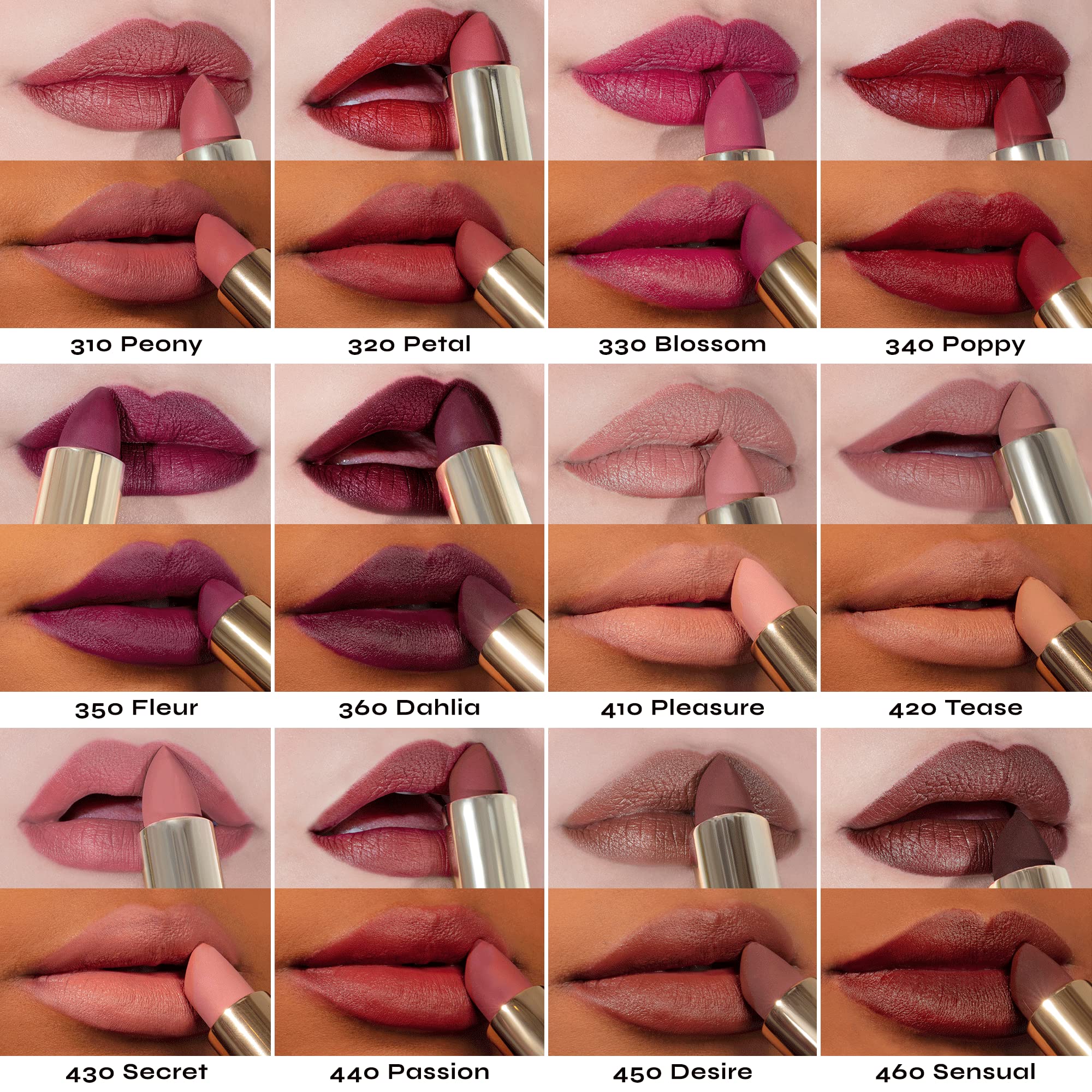 Seis tonos nude, Milani Color Fetish Lipstick Secret para diversas pieles.