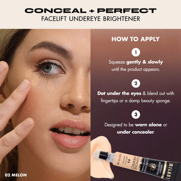 Milani Conceal + Perfect Melón tono clave para un look descansado.