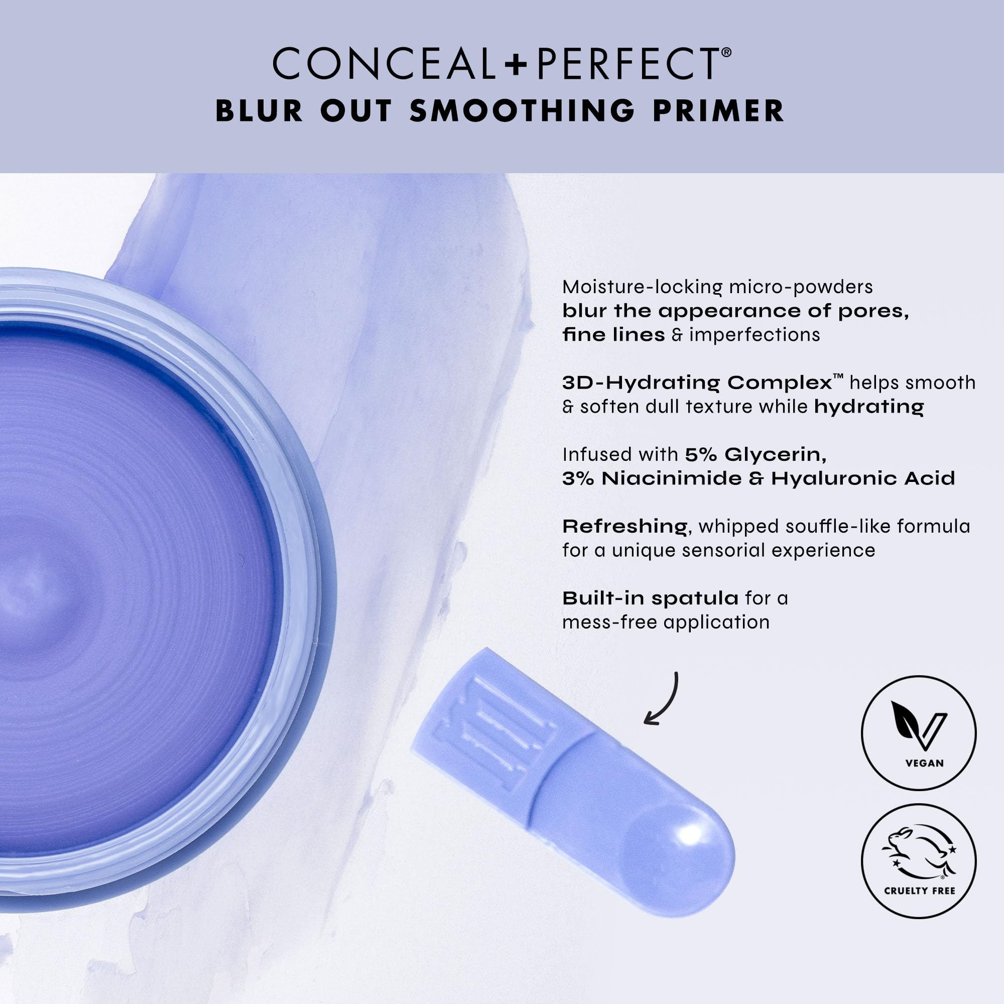 Milani Conceal + Perfect primer aplicación con dedos para un lienzo liso.