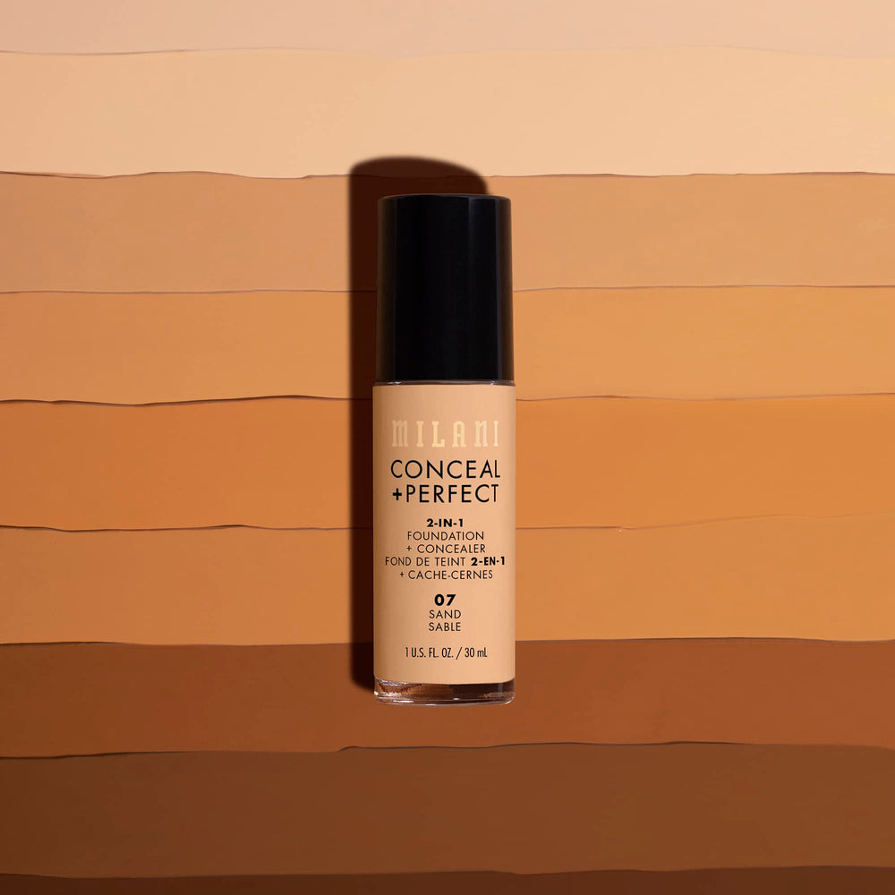 Milani Conceal + Perfect resistente al agua, útil para uso diario.