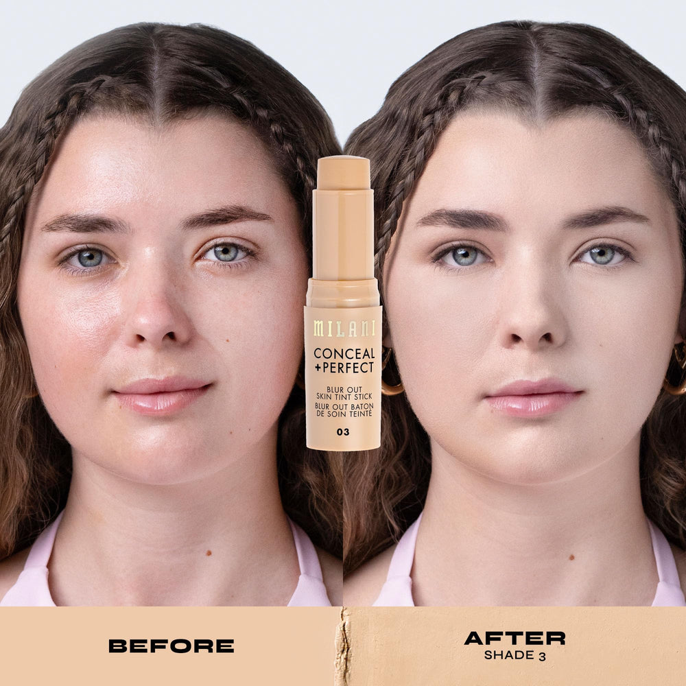 Milani Conceal + Perfect Skin Tint Stick, ingredientes nutritivos que cuidan la piel.