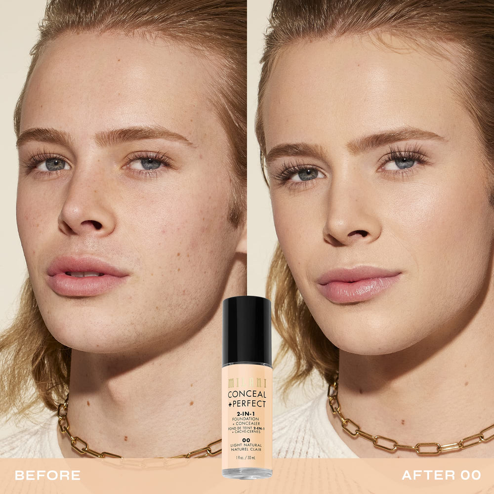 Textura cremosa de Milani Conceal + Perfect se desliza para cobertura suave.