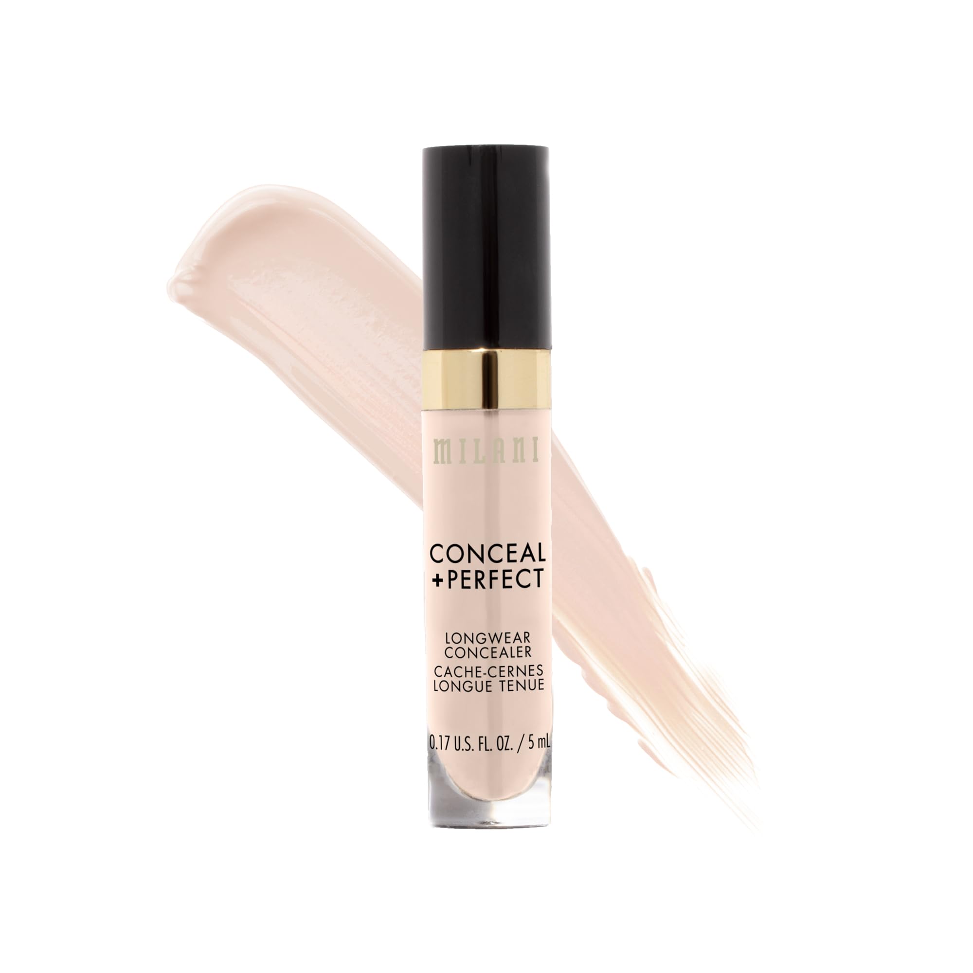 Milani Conceal + Perfect muestra textura cremosa para cobertura uniforme.