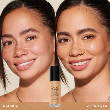 Milani Conceal + Perfect textura cremosa, difumina imperfecciones con naturalidad.