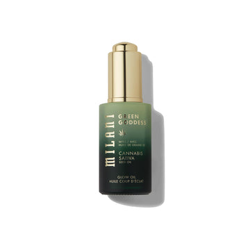 Milani Green Goddess Glow Oil, aroma de bergamota y verbena, experiencia sensorial.