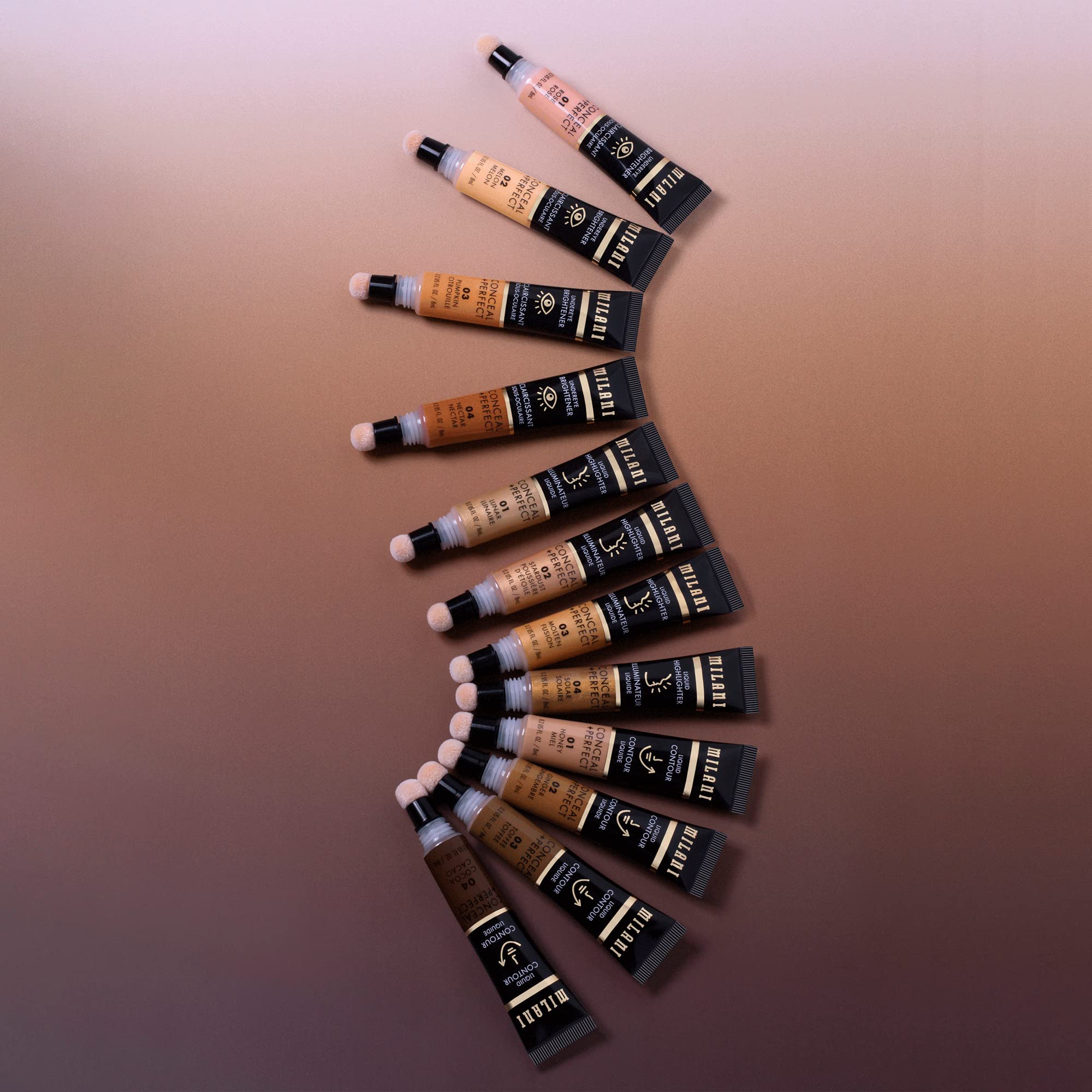Milani iluminador líquido Lunar, fórmula libre de crueldad certificada por PETA.