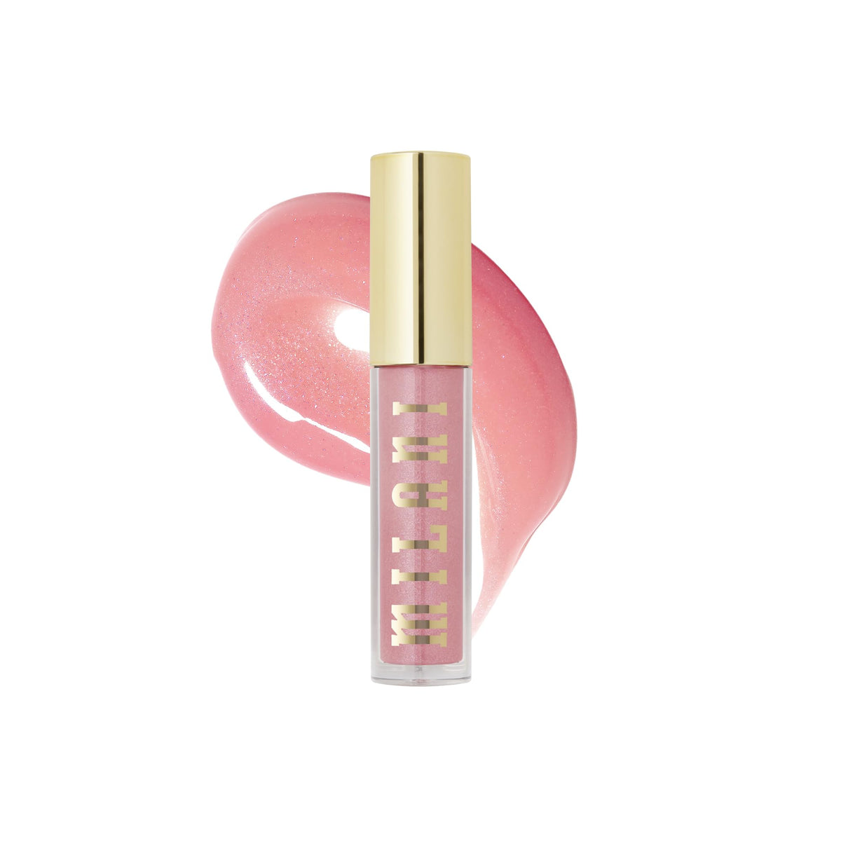 Milani Keep It Full gloss bottle close-up showing nourishing shine.