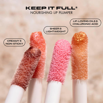 Efecto volumen suave en los labios con el gloss Keep It Full.