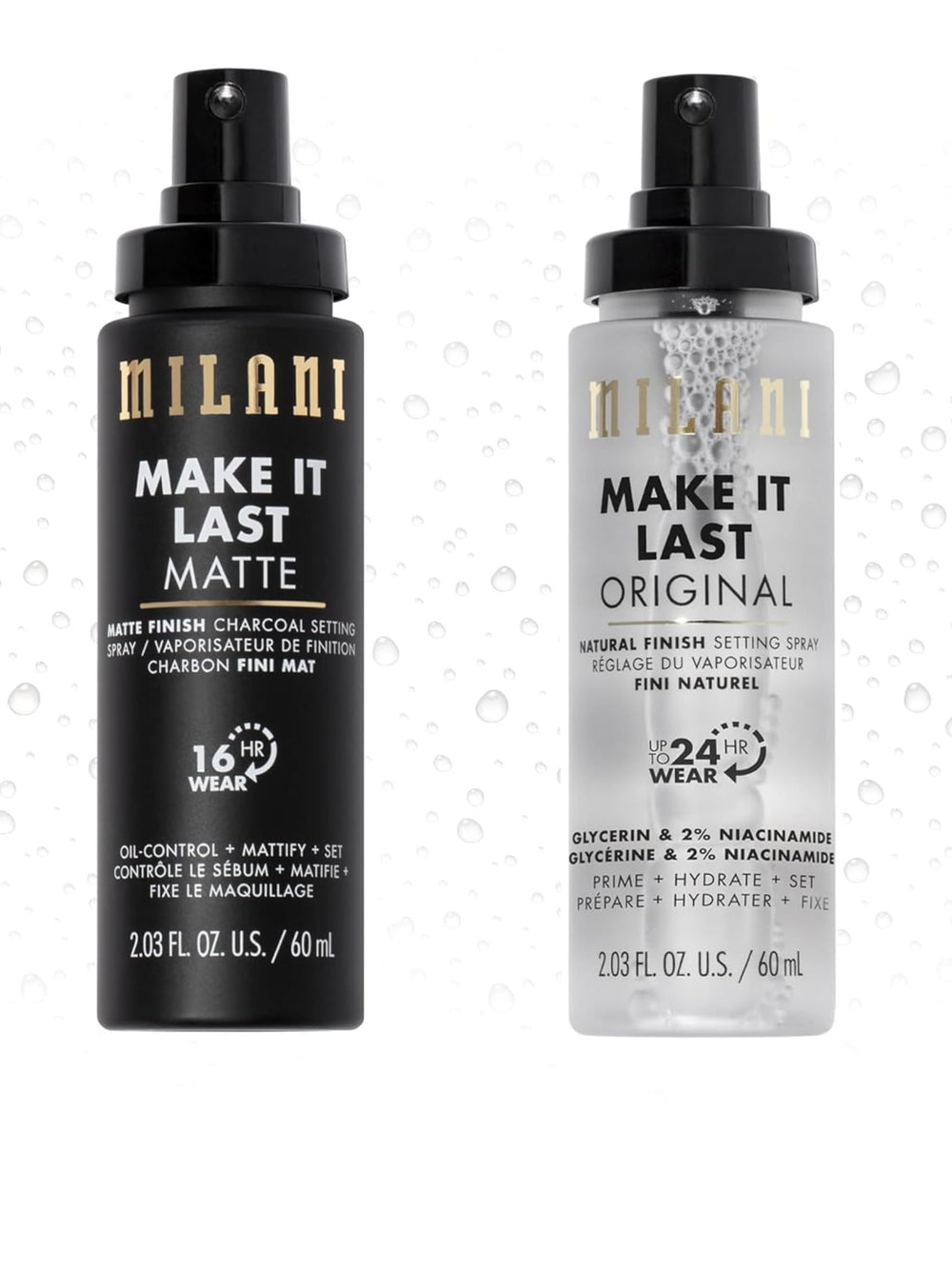 Milani Make It Last Original Prebase Natural botella lista para un acabado duradero