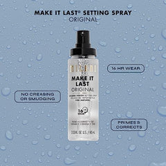 Close-up of Milani Make It Last spray mist for even application
