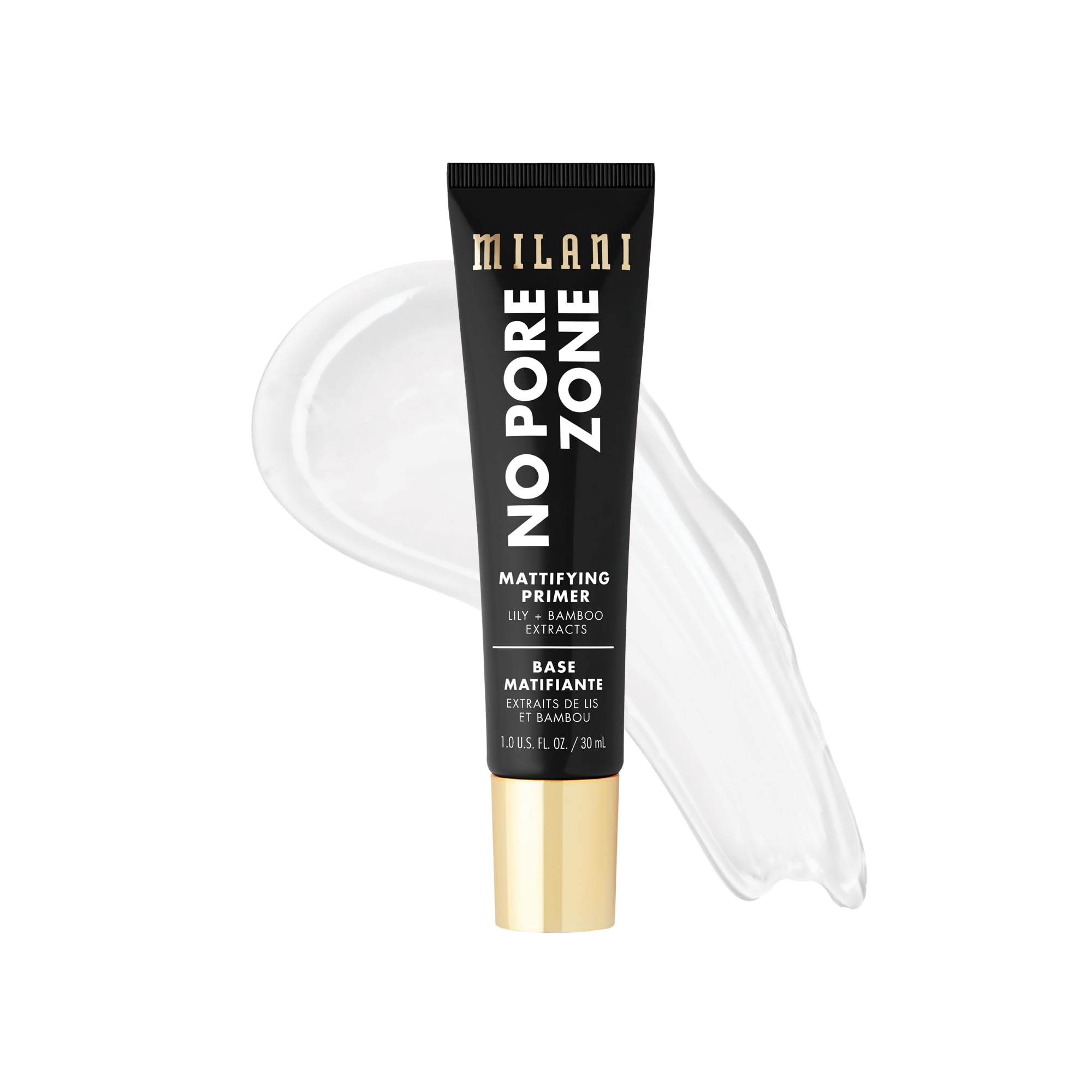 Milani No Pore Zone primer mate en frasco frontal, ideal para controlar el brillo.