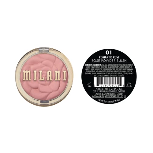 Milani Rose Blush – poudre compacte pour une application précise et durable sur les joues.