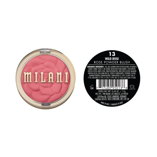 Teinte rose clair mate de Milani Rose Blush pour un teint doux.