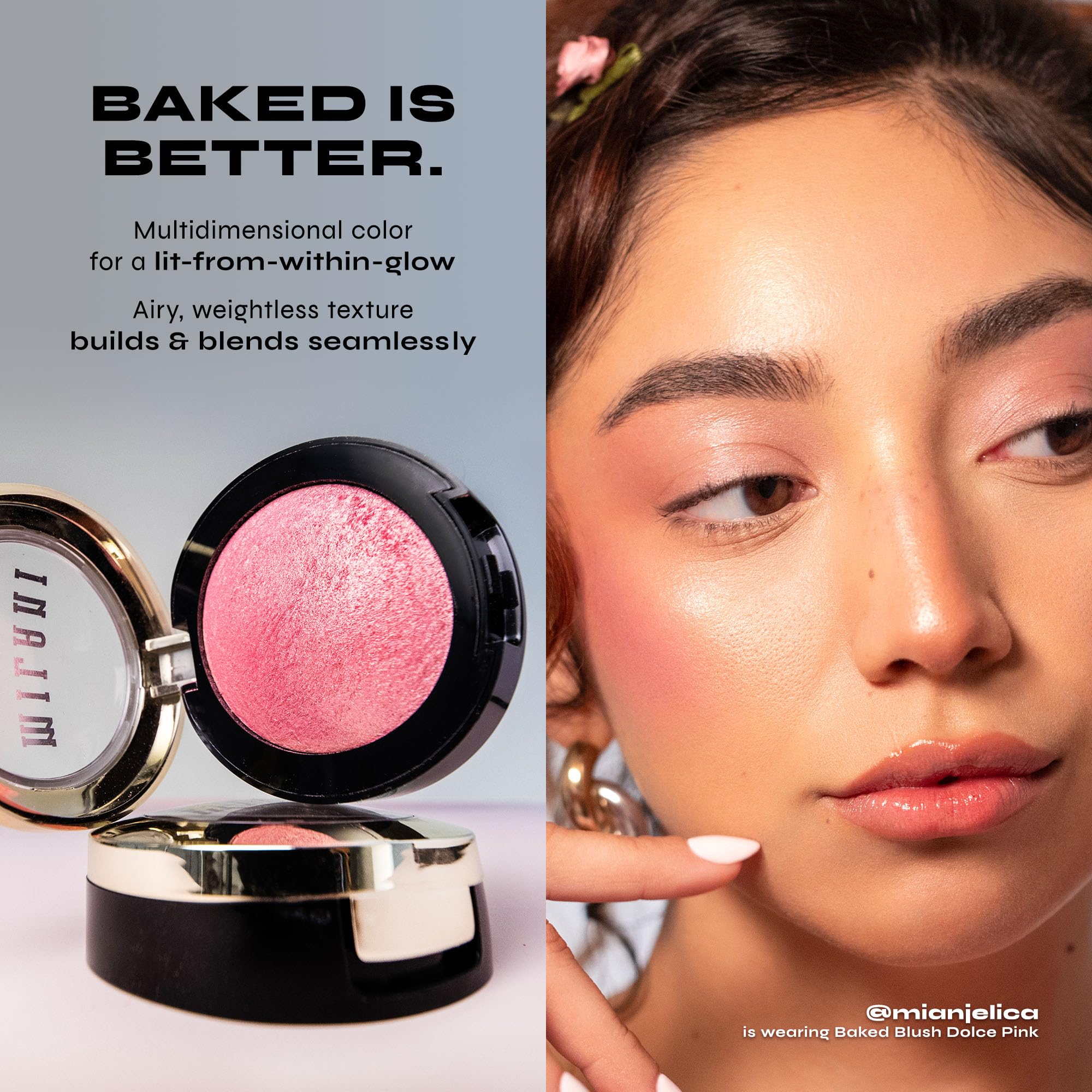 Milani Rose Blush teinte moyenne pour sculpter les pommettes naturellement.
