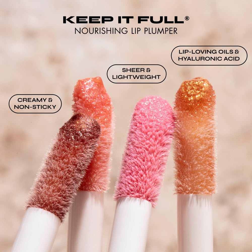 Close-up of Milani Soft Rose lips wearing gloss for a fuller-look shine