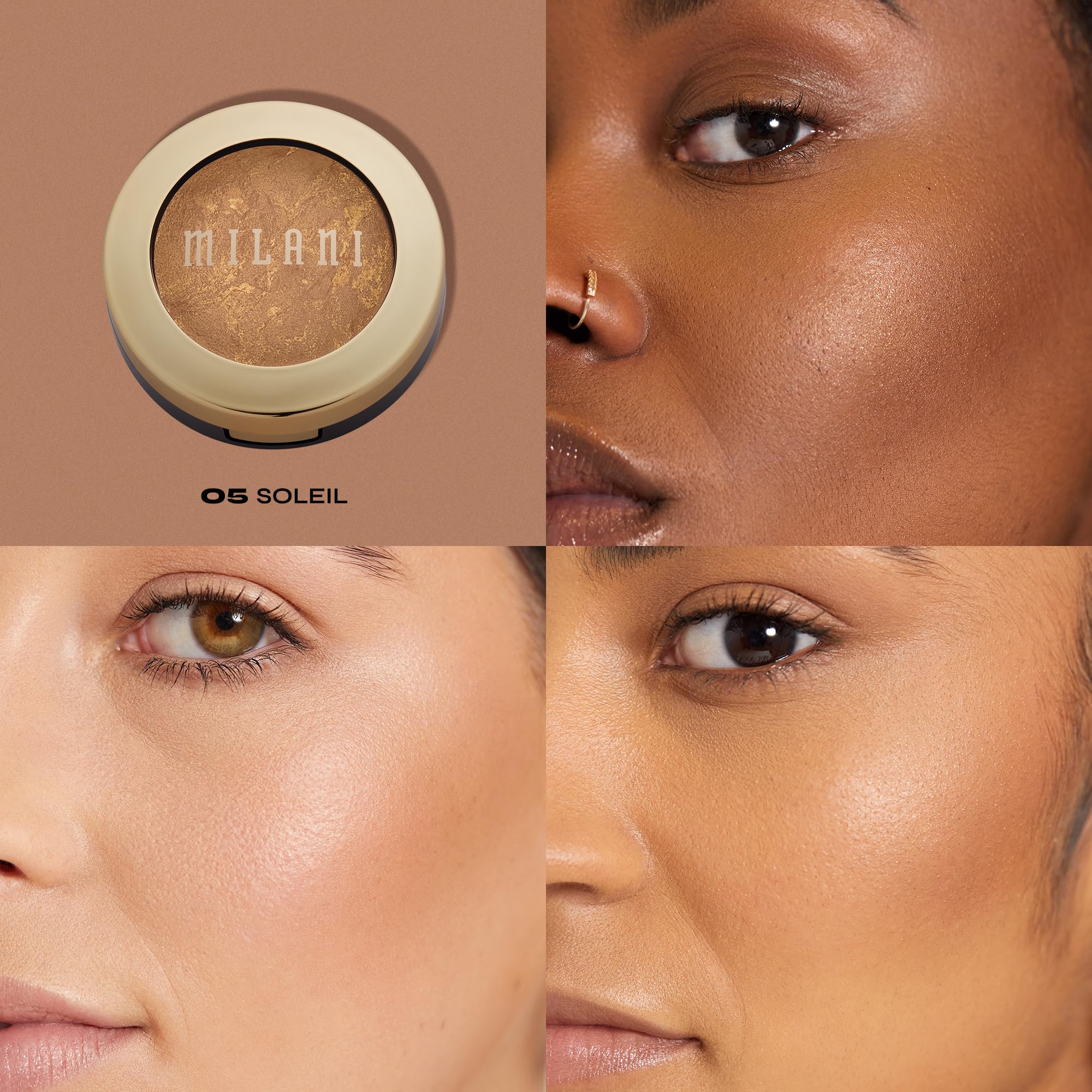 Milani Soleil bronceador horneado textura terracota favorece contornos definidos