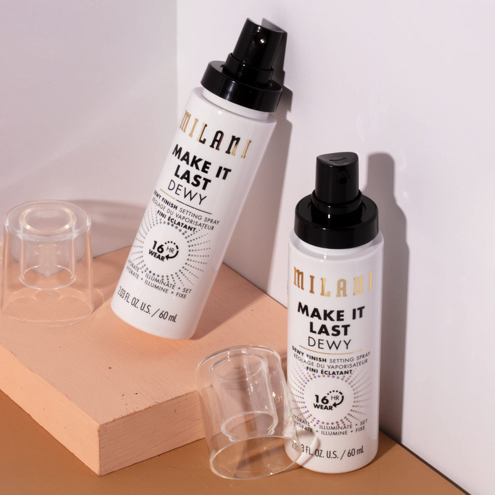Milani Make It Dewy: formato compacto ideal para retoques en bolso.