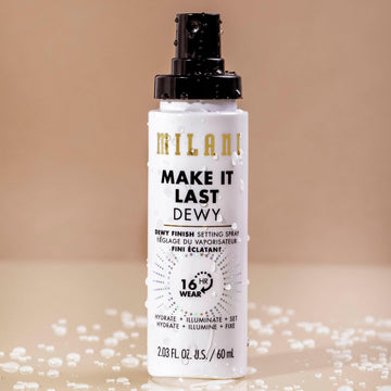 Milani Make It Dewy: uso bajo o sobre maquillaje para un resplandor duradero.